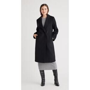 Quince Italian Wool Single Breasted Coat Size XL NWT